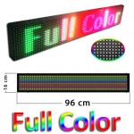 Led ηλεκτρονική επιγραφή πινακίδα μονής όψης (διαστ. 96x16cm) Full Color SMD